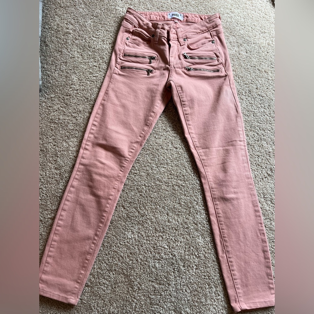 PAIGE pink jeans like new, size 24.